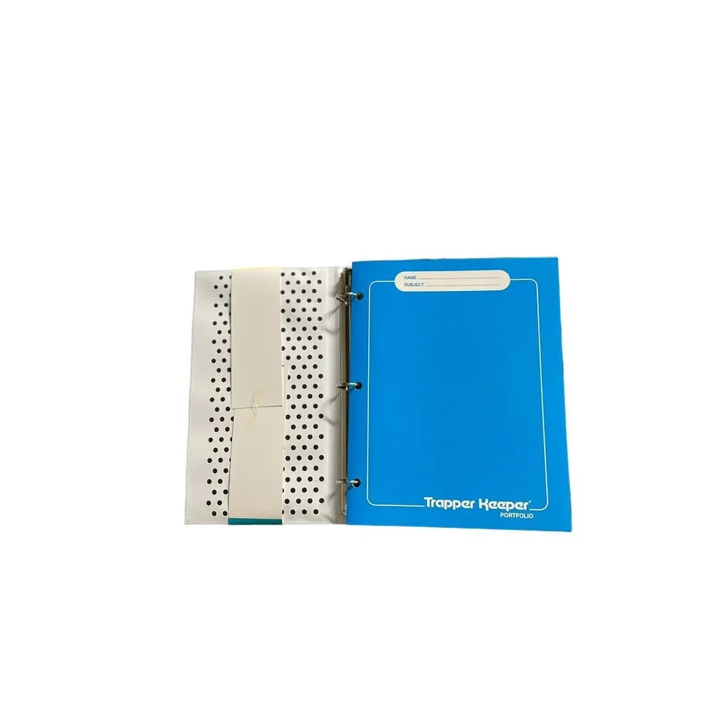 Mead Trapper Keeper NEW Black Pink Blue Geometric